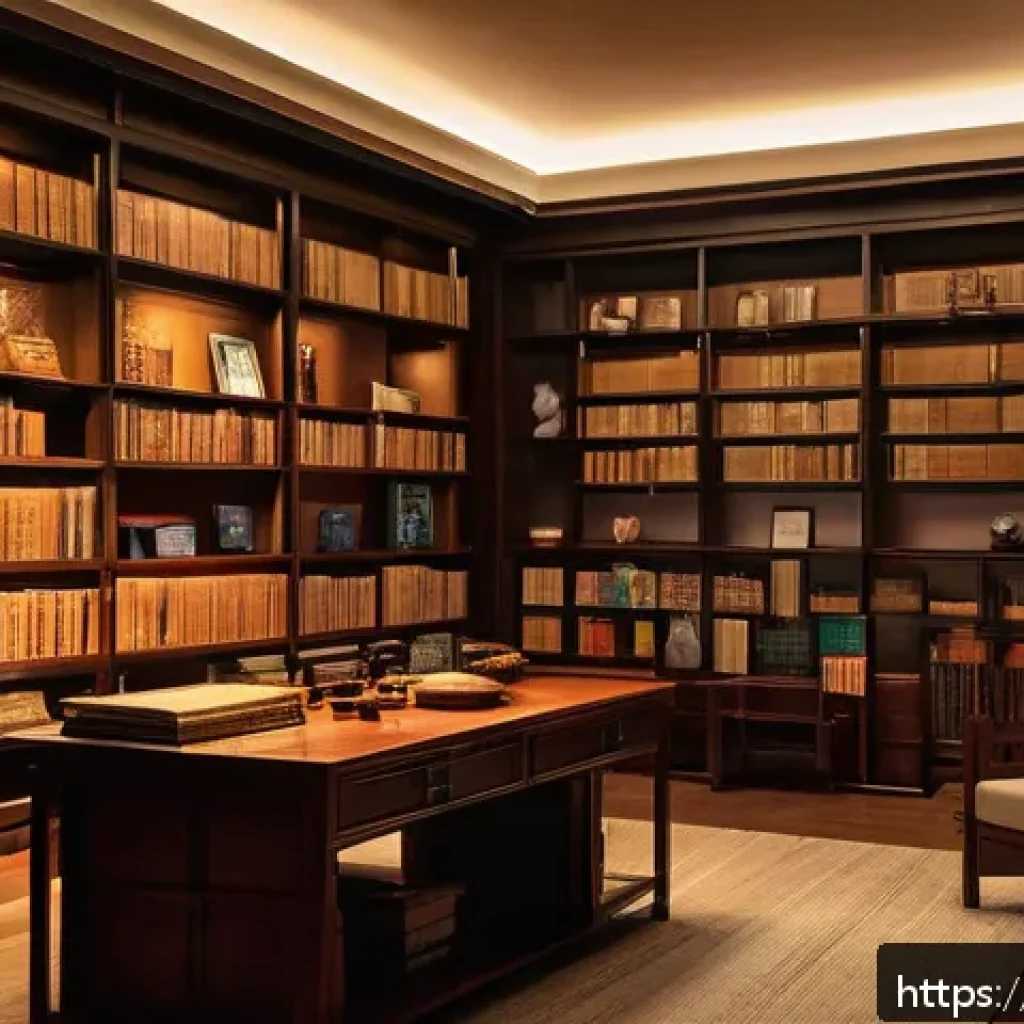 문학과 영화 비교 - A sophisticated scene depicting the fusion of literature and film narrative: a cozy study room fille...